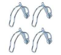 Tiardey 4 Pezzi Perno di bloccaggio dell'albero a Forma di D 6x45 mm Perno di accoppiamento di Sicurezza in Acciaio Inossidabile 316 per rimorchi agricoli Ganci per Prato e Giardino