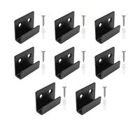 Tiardey 8PCS Acier Inoxydable U Support Miroir Supports Heavy Duty Miroir Crochets avec Vis Fit pour Panneaux Publicitaires Photo Miroir