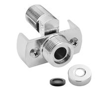 Tiardey Adattatore per Rubinetto per Doccia, Rubinetto angolare eccentrico con valvola a Braccio in Ottone con Vite eccentrica, Adattatore per Rubinetto