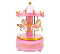 Tiardey Carillon Classico Rosa da giostra Carillon Rotante con Melodia Leggera Artware