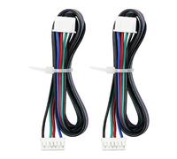 Tiardey Cavo motore passo-passo 2 pezzi 500 mm da 4 pin a 6 pin XH2.54 stampante 3D DuPont per motore passo-passo 42 (nero + bianco)
