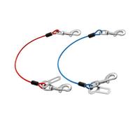 Tiardey Cinture di Sicurezza per Cani per Auto 2 Pezzi Corda d'Acciaio Cinture di Sicurezza per Cani Ritenuta di Sicurezza Cavo Senza masticazione con Doppie Clip e Attacco a Chiusura