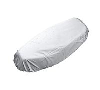 Tiardey Coprisedile Universale per Moto,Coprisedile Impermeabile per Protezione Solare Copri Cuscino per Moto Sedile Elastico - Scooter Grande Argento Taglia XL