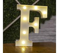 Tiardey Lettere Luminose a Forma di Simbolo a LED, lampade da Tavolo con tendone in plastica con Alfabeto,Festa di Compleanno per Matrimoni Tutti i Giorni Decorazioni da Appendere a Parete a casa-F