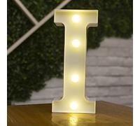 Tiardey Lettere Luminose a Forma di Simbolo a LED, lampade da Tavolo con tendone in plastica con Alfabeto,Festa di Compleanno per Matrimoni Tutti i Giorni Decorazioni da Appendere a Parete a casa-I