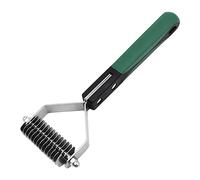 Tiardey Pettine per toelettatura per animali domestici per cani e gatti Rastrello per sottopelo su un lato per una facile rimozione di tappetini e grovigli - Verde
