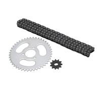 Tiardey Set di Catene con pignone Anteriore e Posteriore T8F,Catena di Ingranaggi di Ricambio in Acciaio per Kart modificati, Quad, Mini motociclette, Set di Catene con Ingranaggi ad Alte Prestazioni