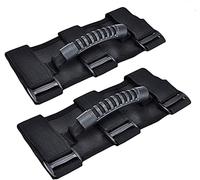 Tiardey Set di Maniglie Confezione da 2, Compatibile con Jeep Wrangler TJ YJ JK, Design a 3 Cinghie Facile da Montare per Modelli 1987-2020 (Nero)
