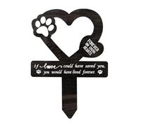 Tiardey Targa commemorativa per Cane palo per Targa commemorativa per Cane palo per Targa in Acrilico Impermeabile per Tomba Targa commemorativa per Animali Domestici, palo commemorativo per la Tomba