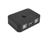 Tiardey USB Print Sharer condivisione Stampante a 2 Porte per 2 Computer per Condividere 1 Stampante commutatore Manuale con indicatore LED Include 2 Cavi per Stampante USB 2.0 da 1,5 m