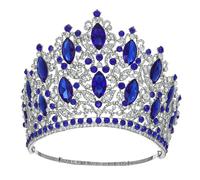 Tiare e corone per le donne cristallo strass concorso regolabile fascia da sposa accessori per capelli
