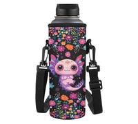 Tiasarato Axolotl - Borsa portabottiglie in tessuto morbido e leggero, con tracolla regolabile, per donne, escursioni e passeggiate, Axolotl Divertente, Organizer per borse