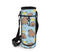 Tiasarato Capybara - Borsa portabottiglie con tracolla, leggera, per ciclismo, con tasca ad accesso rapido, colore: blu, Acqua Ratto Limone, Organizer per borse