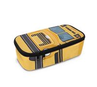 Tiasarato Fantastico astuccio per matite per bambini, grande capacità, con cerniera, ideale per il rientro a scuola, Scuolabus Giallo, Portamonete