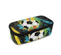 Tiasarato Fantastico astuccio per matite per bambini, grande capacità, con cerniera, ideale per il rientro a scuola, Tie-Dye Calcio, Portamonete