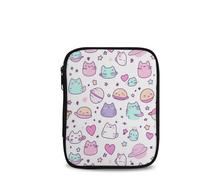 Tiasarato Organizer per uncinetti a doppio strato con cerniera, custodia compatta per accessori per filati, Gatto Pianeta Carino, Organizer per borse