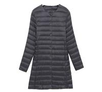 Tiasdnhod Donna Lungo Giacche Di Piuma Con Giacche Piumino Lungo Ultra Leggero Packable Cappotto Invernali All'aperto (Nero,S)