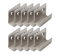 Tiazza 10 staffe di fissaggio per cornici in acciaio inox spazzolato, ganci per piastrelle in ceramica, ganci a forma di U (larghezza interna: 20 mm)