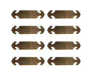 Tiazza 8Pcs Stile Vintage Ottone Antico Goffratura Decorativo Angoli Protezioni Classiche Mobili Angolo Bretelle Guard Copertura Bordo