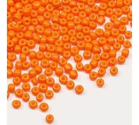 Tibaoffy Arancione Perline Dimensione 6/0 Perle di Vetro del Seme dei Mestieri 4 mm per la Fabbricazione dei Gioielli (Totale Circa 100g Circa 1200 Grani )