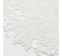 Tibaoffy Bianco brillante Perline Dimensione 6/0 Perle di Vetro del Seme dei Mestieri 4 mm per la Fabbricazione dei Gioielli (Totale Circa 100g Circa 1200 Grani )
