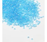 Tibaoffy Blu trasparente colorato Perline Dimensione 8/0 Perle di Vetro del Seme dei Mestieri 3 mm per la Fabbricazione dei Gioielli (Totale Circa 100g Circa 3600 Grani )