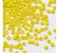 Tibaoffy Giallo Perline Dimensione 8/0 Perle di Vetro del Seme dei Mestieri 3 mm per la Fabbricazione dei Gioielli (Totale Circa 100g Circa 3600 Grani )