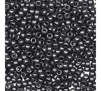 Tibaoffy Nero Perline 6 x 9 mm, Perline Pony Totale Circa 1000 Grani