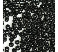 Tibaoffy Nero Perline Dimensione 6/0 Perle di Vetro del Seme dei Mestieri 4 mm per la Fabbricazione dei Gioielli (Totale Circa 100g Circa 1200 Grani )