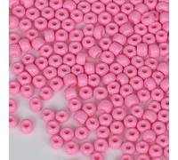 Tibaoffy Rosa Perline Dimensione 6/0 Perle di Vetro del Seme dei Mestieri 4 mm per la Fabbricazione dei Gioielli (Totale Circa 100g Circa 1200 Grani )