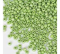 Tibaoffy Verde Luminoso Perline Dimensione 6/0 Perle di Vetro del Seme dei Mestieri 4 mm per la Fabbricazione dei Gioielli (Totale Circa 100g Circa 1200 Grani )