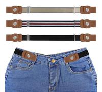 Tibapla 3 Pezzi Cintura Senza Fibbia Bambina, Cintura Elastica Invisibile, Cintura Regolabile Bambina da 37 cm a 57 cm, Cintura Pantaloni per Ragazzi e Ragazze