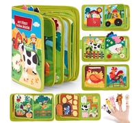 Tibatoes Montessori Busy Board, tavolo da gioco Montessori Tibatoes for bambini piccoli, for lunghi viaggi in auto e gite estive, senza schermi, senza crolli nervosi, solo gioco concentrato.(Style-f)