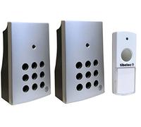 Tibelec 917180 - Doppio campanello senza fili, 8 melodie