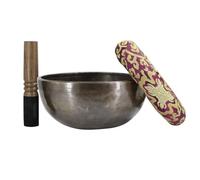 Tibet-Nepal Handmade Thickening Bowl 18-20Cm Large Diameter Design Pure Copper Material Sound Pure Suitable For Yoga Meditation And Decoration With Washers And Percussion(Un Colore - 20 Cm)