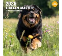 Tibetan Mastiff 2026 Calendar: Majestic mountain dogs in serene snowy scenes