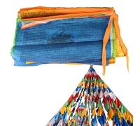 Tibetan Prayer Flags, 20 Pieces Buddhist Banner Set, 10x6 Inch Sacred Art Flags for Peace and Meditation, Ideal to Your Wall, Courtyard, Spiritual Practices, Daily Mindfulness