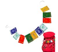 Tibetan Prayer Flags - 5 Element Colors, Handmade Traditional Flags with Durable Fabric, Wind Horse Affirmation for Positive Energy, Festival Decoration for Birthday Celebration Children Colleagues