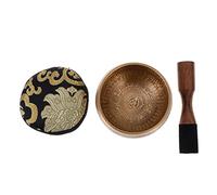 Tibetan Singing Bowl Set Meditation Gong Zen Yoga Bowl with Mallet for Meditation Yoga Relaxation Chakra Healing Prayer and Mindfulness