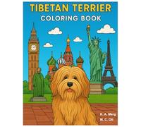 Tibetan Terrier Coloring Book: Cities edition