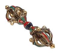 Tibetano Vajra Dorge, Buddista Vajra Dorje, Utensile rituale Buddista Mano Vajra Dorje Statua, Phurba Pestello Vintage Five Fili di Pestello Demone Pestle Buddismo Forniture religiose (Color : B)