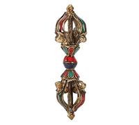 Tibetano Vajra Dorge, Vintage Cinque Fili Di Pestello Demone Pestello Buddismo Forniture Religiose