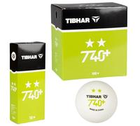 Tibhar Pallone da ping pong T40+, 2 stelle, 10 o 100 pezzi, colore bianco, per professionisti a livello competitivo in plastica ABS (10 pezzi)