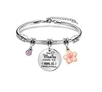 Tibond Bracciale Insegnante Braccialetto da Donna C'è bisogno di un grande cuore per Insegnare alle Piccole Teste Regalo di Festa dell'insegnante per Maestra (UNA)