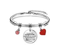 Tibond Bracciale Insegnante Braccialetto da Donna C'è bisogno di un grande cuore per Insegnare alle Piccole Teste Regalo di Festa dell'insegnante per Maestra (UN GRANDE)