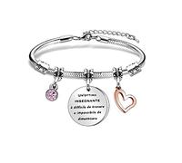 Tibond Bracciale Insegnante Braccialetto da Donna C'è bisogno di un grande cuore per Insegnare alle Piccole Teste Regalo di Festa dell'insegnante per Maestra (OTTINA)