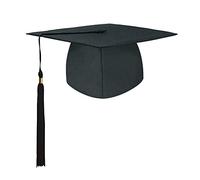 Tibroni Cappelli per Adulti, Cappello Laurea Bambini Elementari Tocco Laurea Cerimonia, Cappello Diploma per Undergraduate, Bachelor Hat, Master e Dottorato, Unisex (Nero)