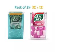 Tic Tac Aroma Menta + Fragola 13g [Confezione da 24] Spedizione Rapida Gratuita