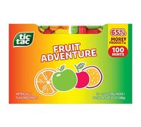 Tic Tac Fruit Adventure Mints, 12 pezzi, rinfresco in movimento, riempitivi natalizi, 50 ml ciascuna