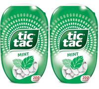 Tic Tac Menta - Caramelle con Finissima Copertura di Zucchero e un Fresco Ripieno Gusto Menta, Senza Glutine, Confezione da 400 Confetti